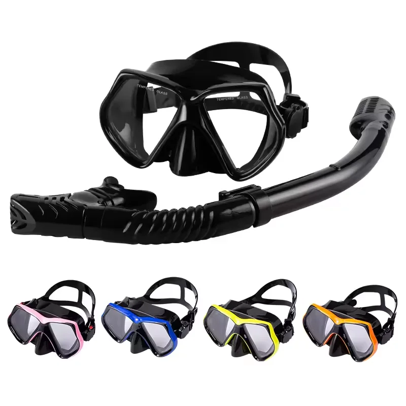 Unisex professional diving mask and snorkel full face mask diving snorkel mask set