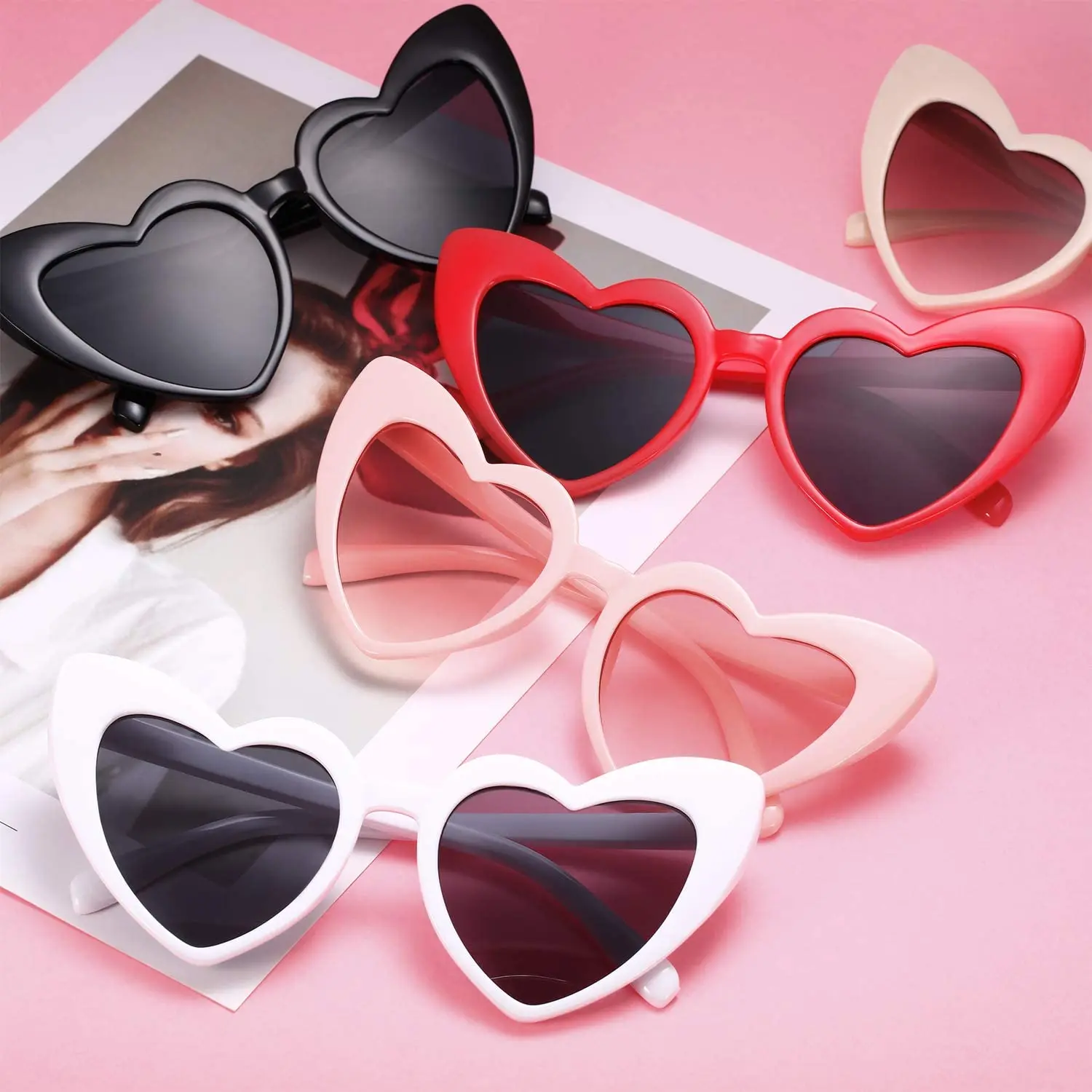 2022 Fashion Designer Vendors Heart Glasses Shape Sunglasses Arrivals Heart Teardrop Metal Frames Custom Logo