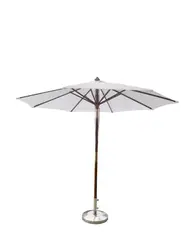 Danlong 9ft Commercial luxury outdoor patio garden umbrella wooden parasol for restaurant