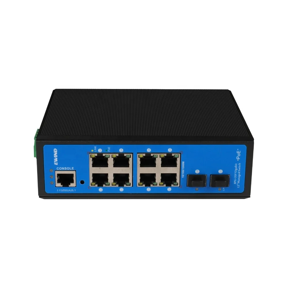 Genuine 8*GE PoE + 2* GF Industrial PoE Extend 300 Meters Distance For Switch Poe Internet