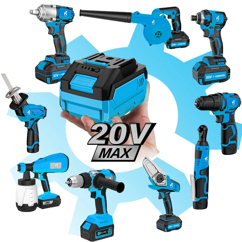 20V Cordless Brushless Impact Driver 18V with 2 pcs 2.0 3.0 4.0Ah batteries and charger Power Drill Kit Tools