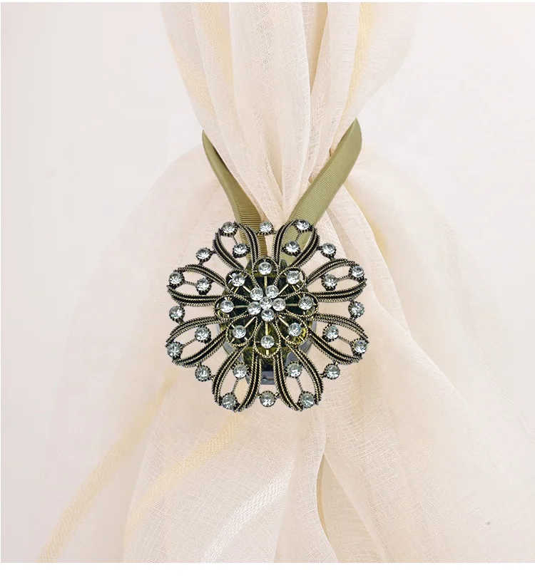 Easy to install  KYOK beaded tassels curtain tieback  leaf curtain tieback decorative shining curtain tieback