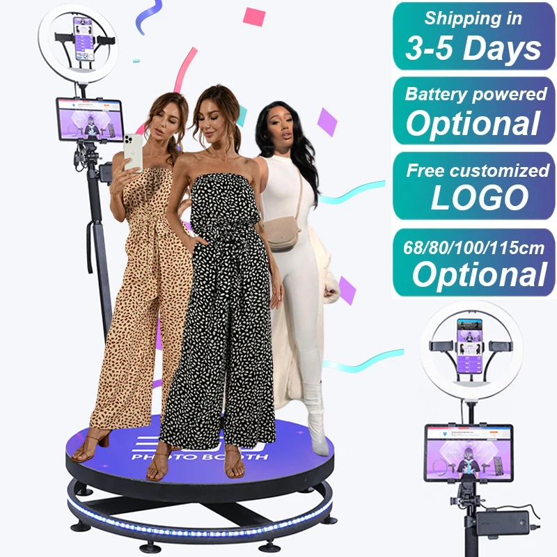 360 Camera Booth 360 Photo Booth Portable Stand Vending Machine 360 Action Spinning Camera Platform 360 Professional Photo Booth
