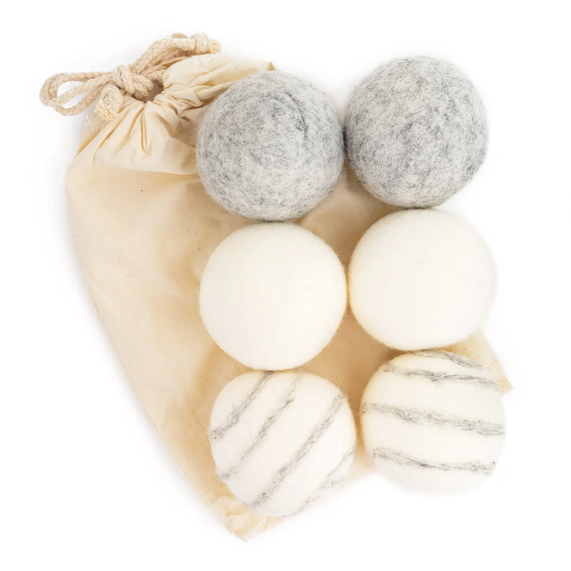 Dryer Balls Pack of 4 Custom Packing Wool Dryer Balls New Zealand Wool Strip Dryer Wool Ball