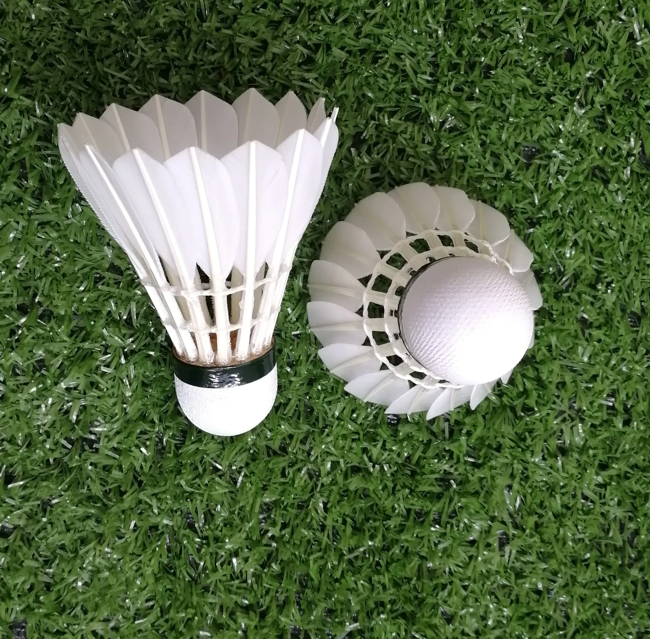 lingmei 90 grade 1 goose feather badminton shuttlecock in hot sale