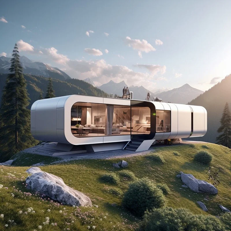 Capsule House Capsule with Kitchen Model Space Capsule Home Living Room Flat Pack