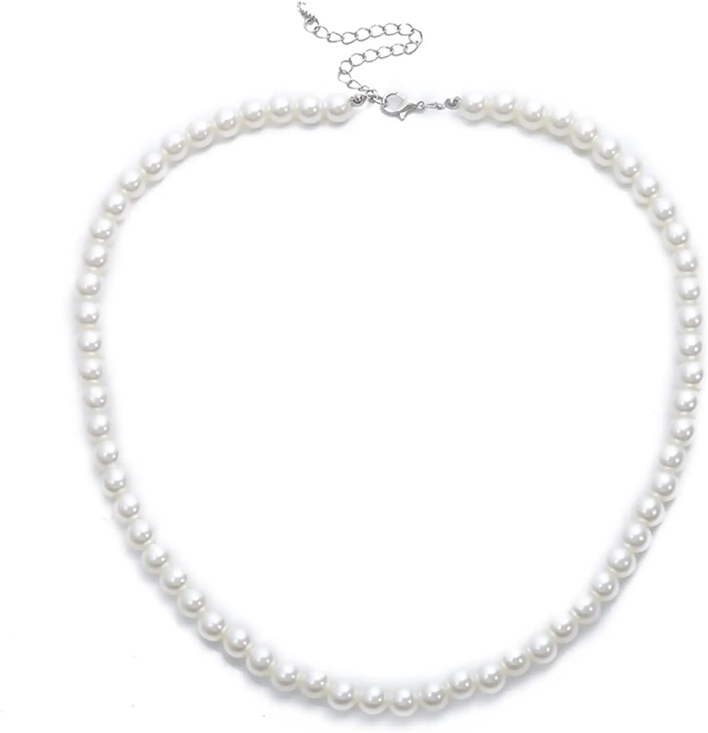 Ожерелье с белым жемчугом 6 8 10 мм