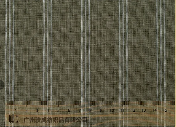 4832 High Quality Woven Color Spinning Linen Sample 100%Linen Striped Fabric For Clothing Shirt