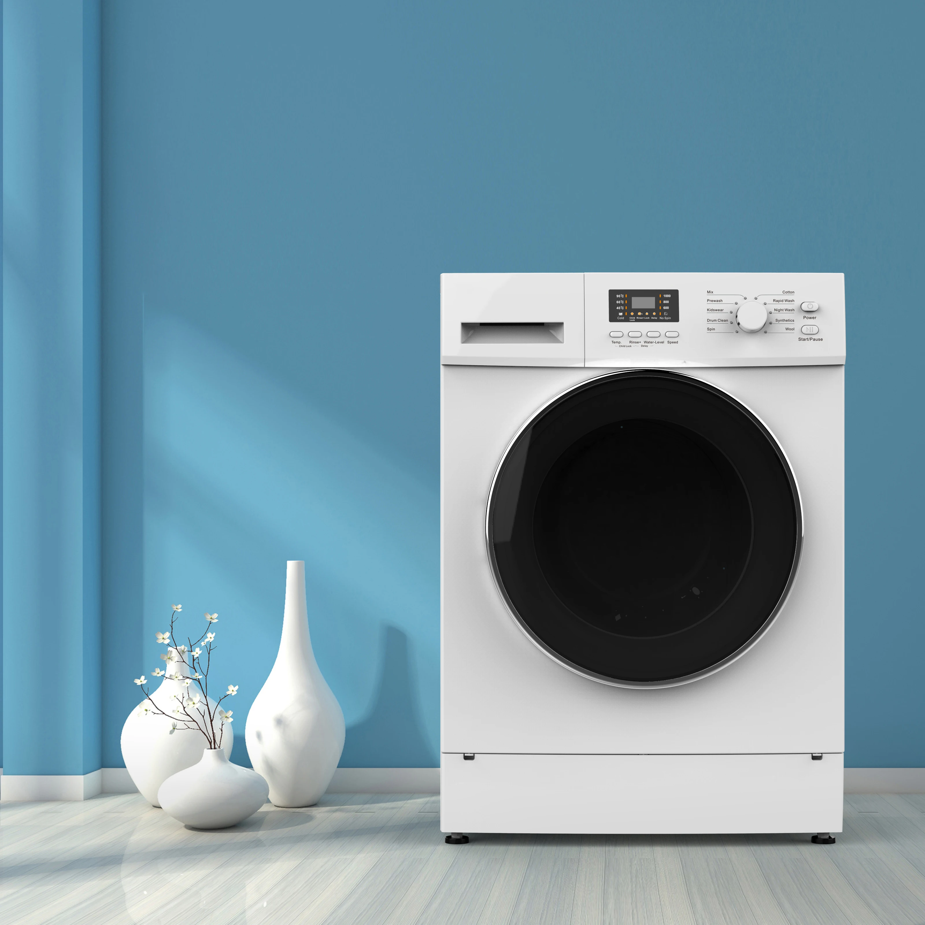 12KG China Factory Promotion Smart Front Loading Raw Wool Washing Machine
