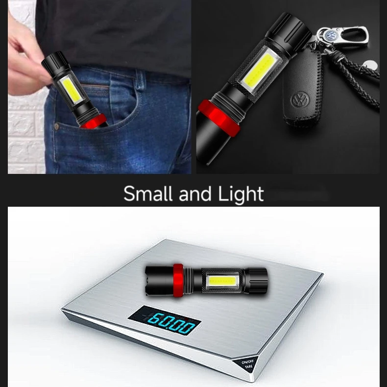 Mini Flashlight High Lumens Rechargeable Brightest Flashlights, High Powered Handheld Waterproof Camping Flash Light