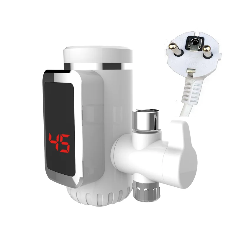 GF Un-assembly instant tap heater 220V 3000W led/digital plastic instant electric heating tap Instant electric hot water faucet
