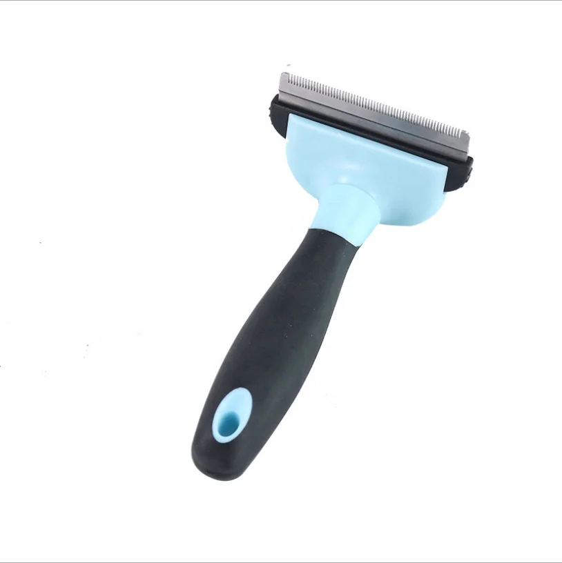 Double Sided Shedding and Dematting Undercoat Rake Comb Pet Grooming Brush Deshedding Tool for Dogs and Cats