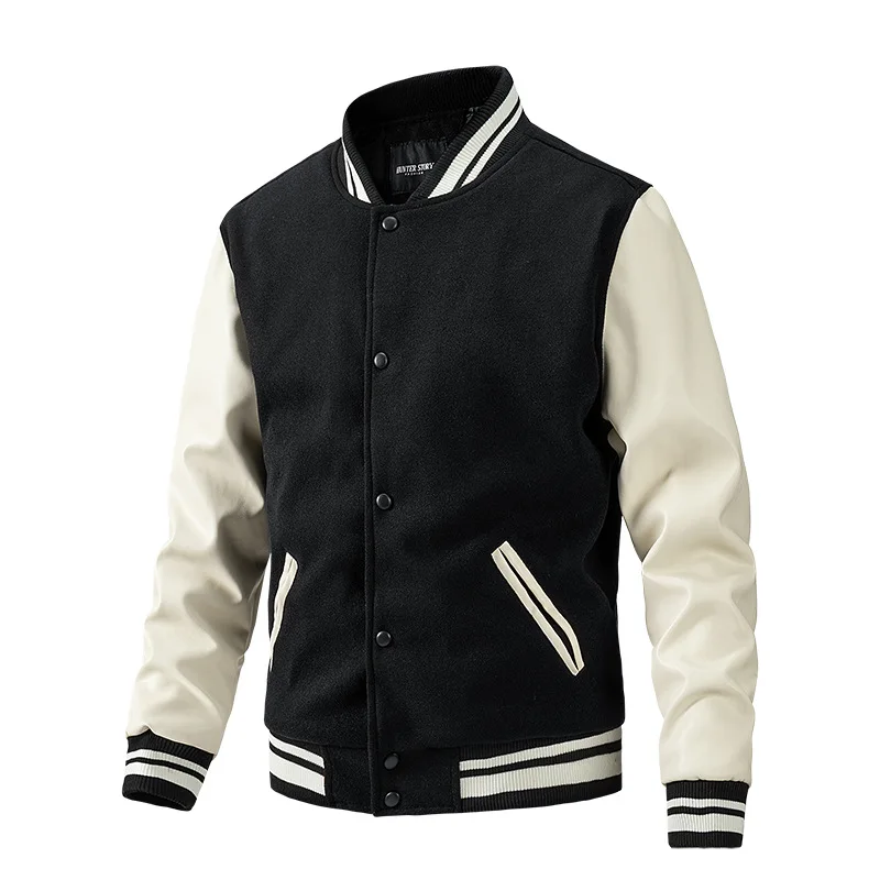 Wholesale Custom Designer Logo Jackets Casual Baseball Jacket Letterman Coat Cotton  Unisex Varsity Jackets