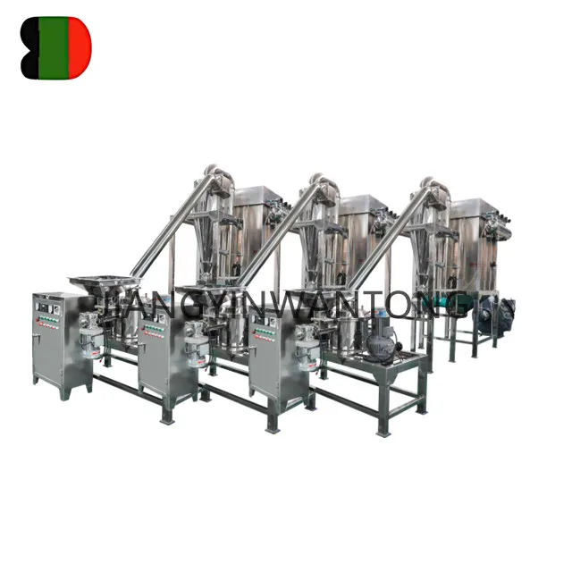 WFJ automatic food production line sugar spice herb powder making grinder grinding machine