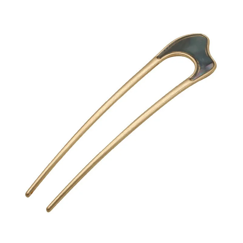 
Hair Accessories Hairpin Chop Sticks Jewelry Women Colorful Hair Sticks U Shape Asymmetric metal Hair Sticks Plastic 