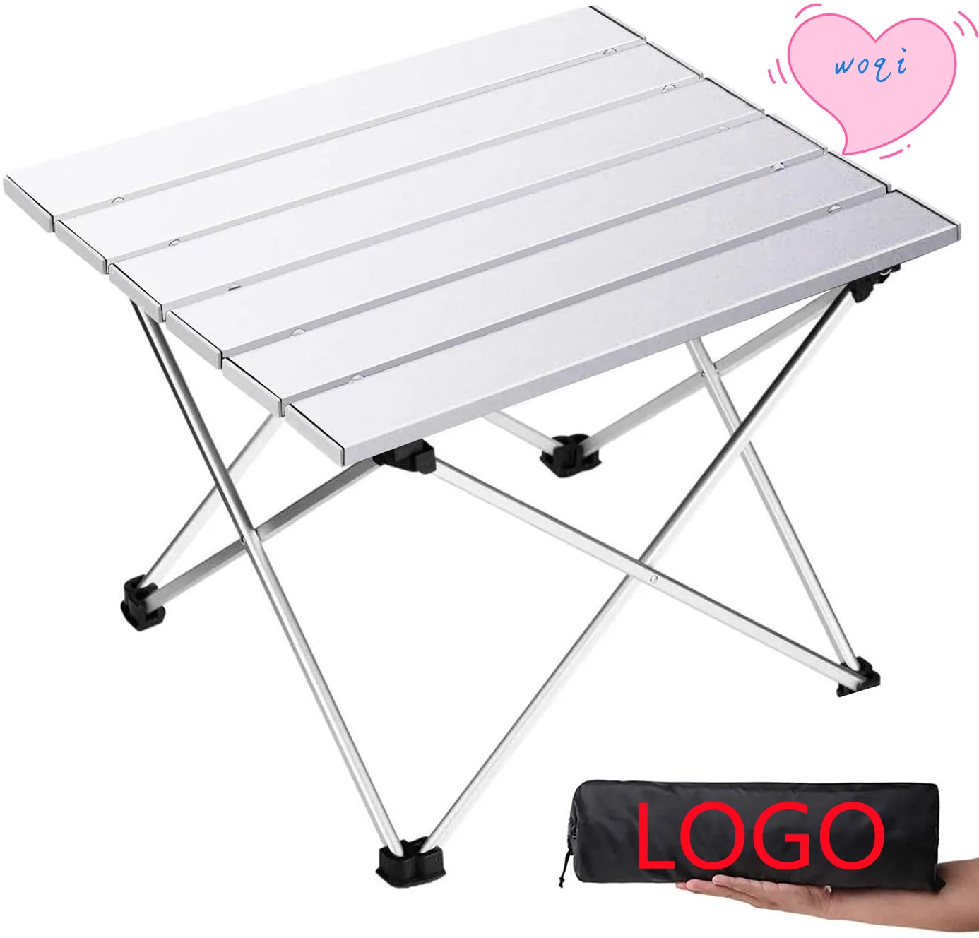 Woqi Outdoor Picnic Coffee Dining Folding Camping Beach Table Easy to Carry