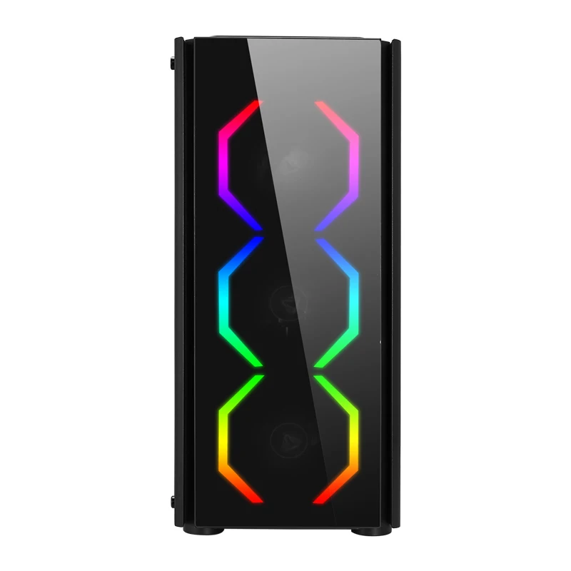  G330 серии G11-330 высокое качество случае игровой компьютер с цветовой моделью RGB ветродвигатель & Рабочий стол из закаленного стекла PC