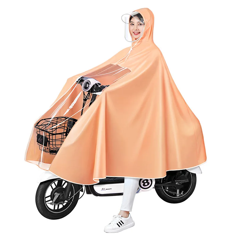 Cycling  Bike Raincoat Rain Cape Poncho Hooded Rain Coat Mobility Scooter Cover Lightweight Compact Reusable