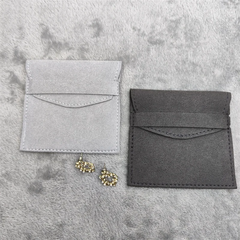Yongchuangxin Custom Jewelry Bags Logo Envelope Microfiber Pouch Earring Necklace Pouches Packaging For Jewelry