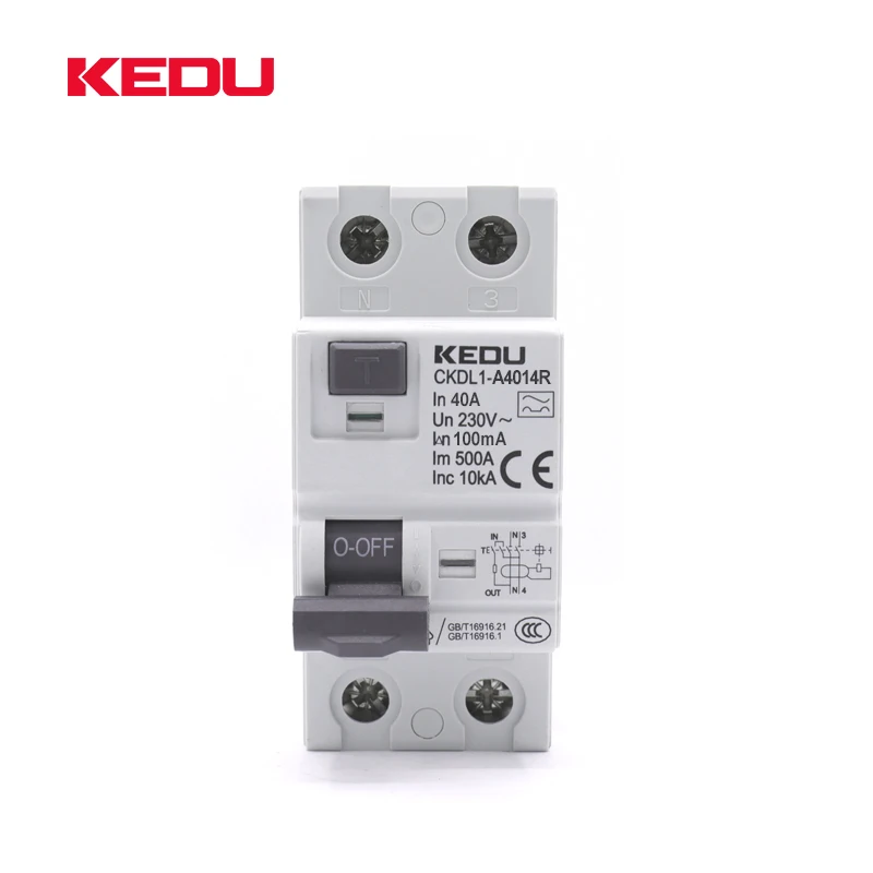 KEDU 2P 40A 100mA автоматические выключатели остаточного тока с VDE CB CCC CE