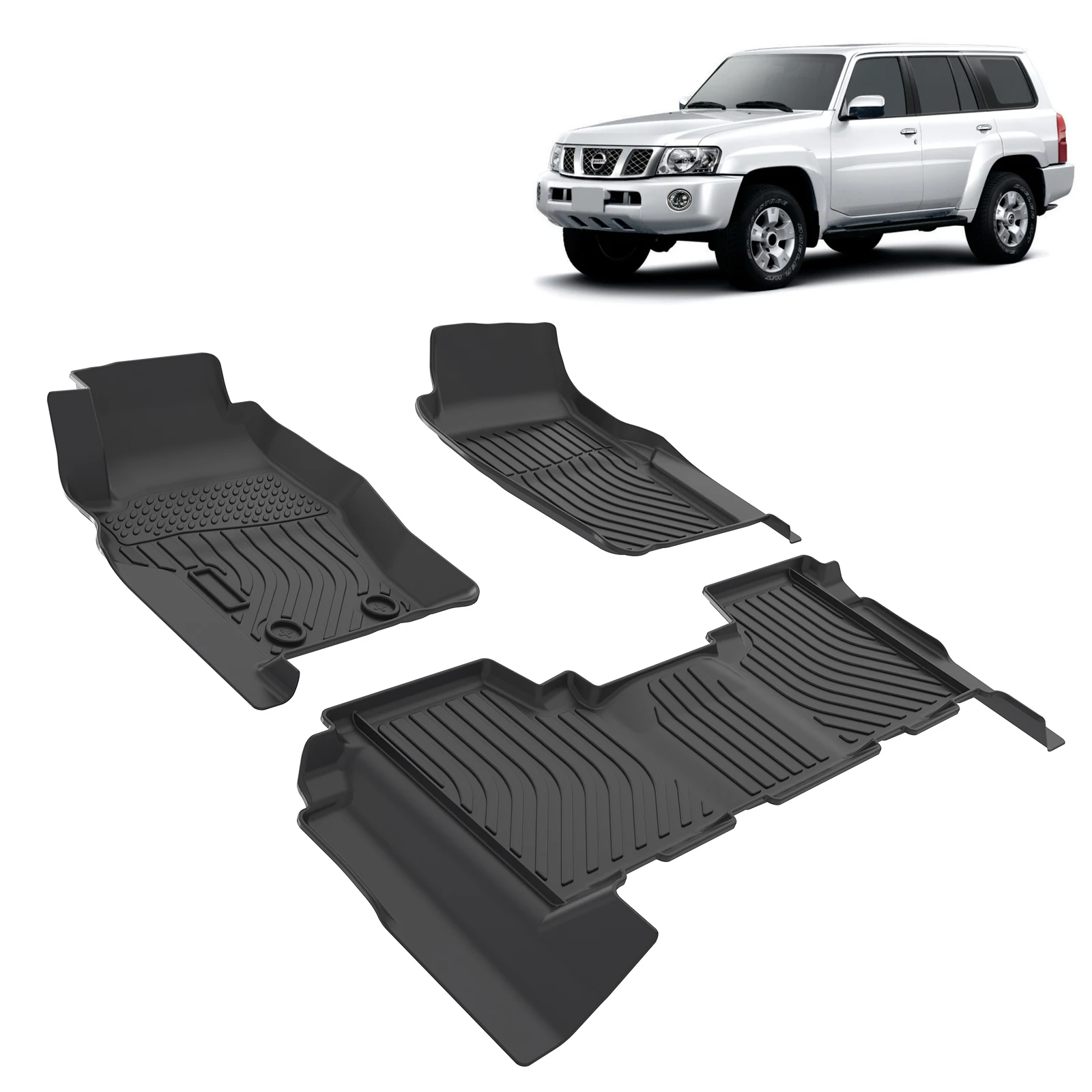 Car Accessories 4X4  Customized Waterproof Cargo Liners 3D TPE Car Foot Mats For Nissan Patrol Y61 Floor Mats Carpets