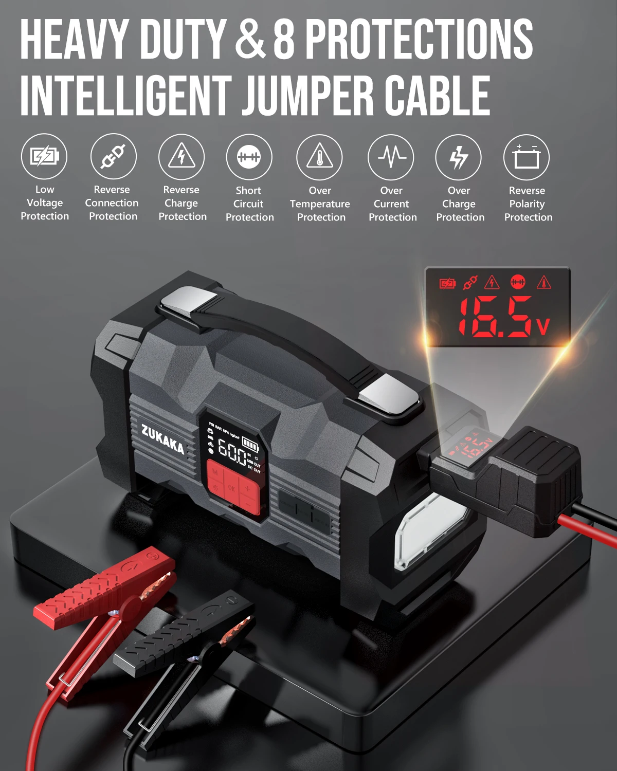 21000mah jump starter 2 and 1 car jump starter and compressor car jump starter with air compressor set