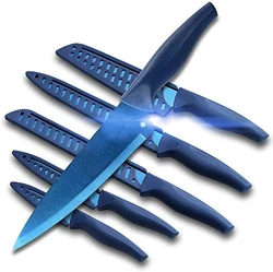 Kitchen Handmade Knife Home Use Chef Set Cake Fancy Set Cheap Good Quality 6pcs Colorful Wholesale Knives