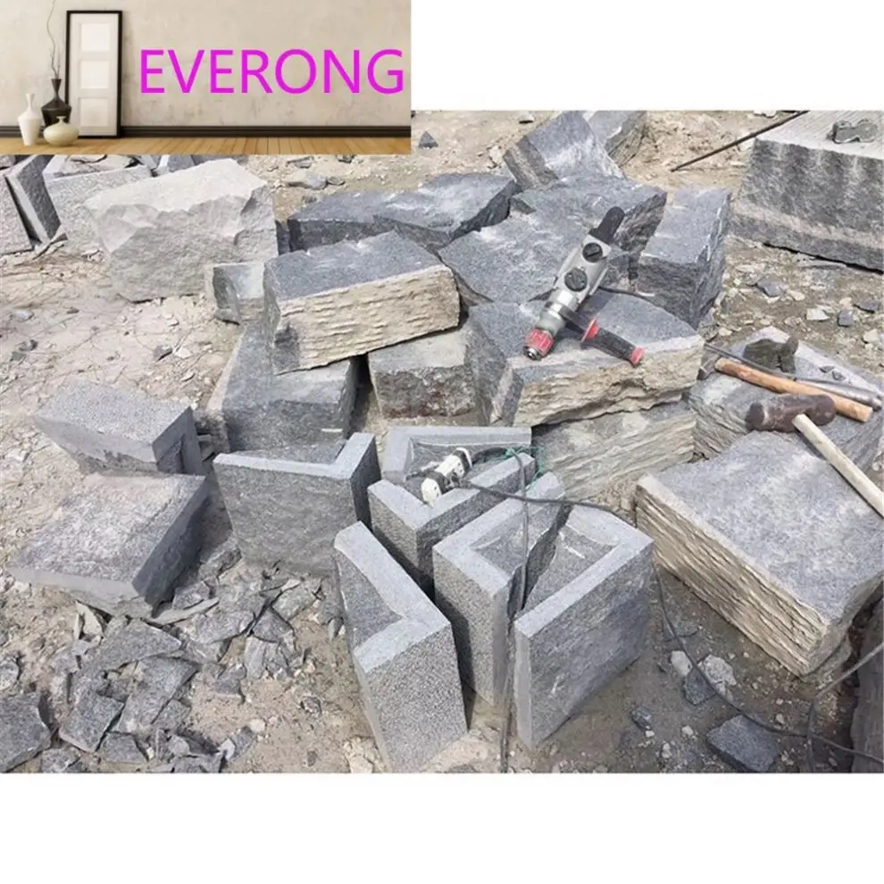 Hot Sell Natural Surface Grey Granite Garden Wall Chinese G603 Exterior Cladding Tiles Mushroom Stone