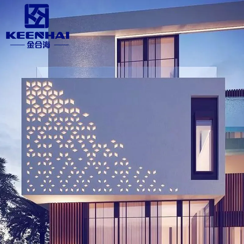 Customized Facade Panel Perforated Aluminum Cladding for Hotel Villa Fireproof with Mirror Anodized Brushed Pe Coated Surface