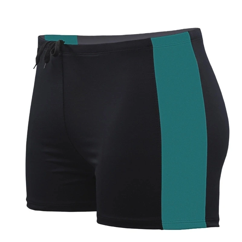 Hot High Quality Mens Swim Trunk Patchwork Mens Swimwear Mid-rise String Nylon Mens Swimsuit stripe swim trunk