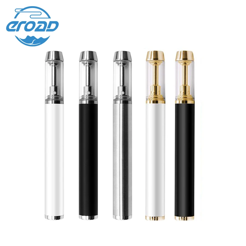 Hot new products CBD vape pen glass tip ceramic vape with 350mah buttonless battery