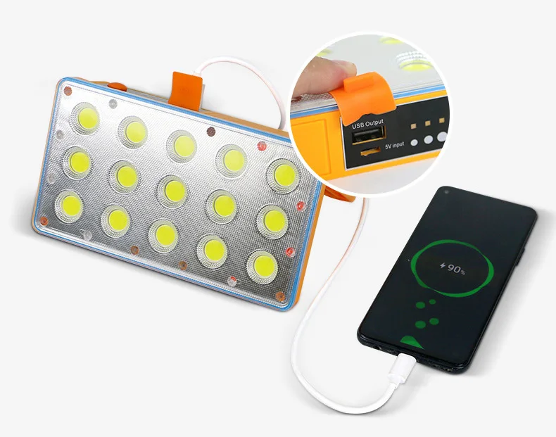 Wendadeco USB Rechargeable Portable Led Solar Camping Lamp Solar Emergency Flood Light 150w Solar Rechargeable Flood Lights