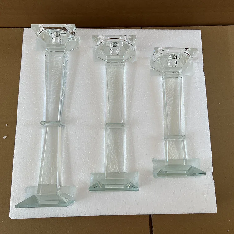 MH-1549 высокий хрустальный подсвечник с длинным стержнем элегантный центральные части