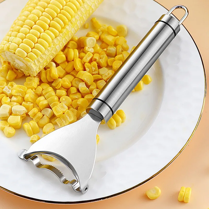 Manual Stainless Steel Corn Thresher Kerneler Fruit & Vegetable Tools with Kitchen Gadgets Accessories Peeling Vegetables Fruits
