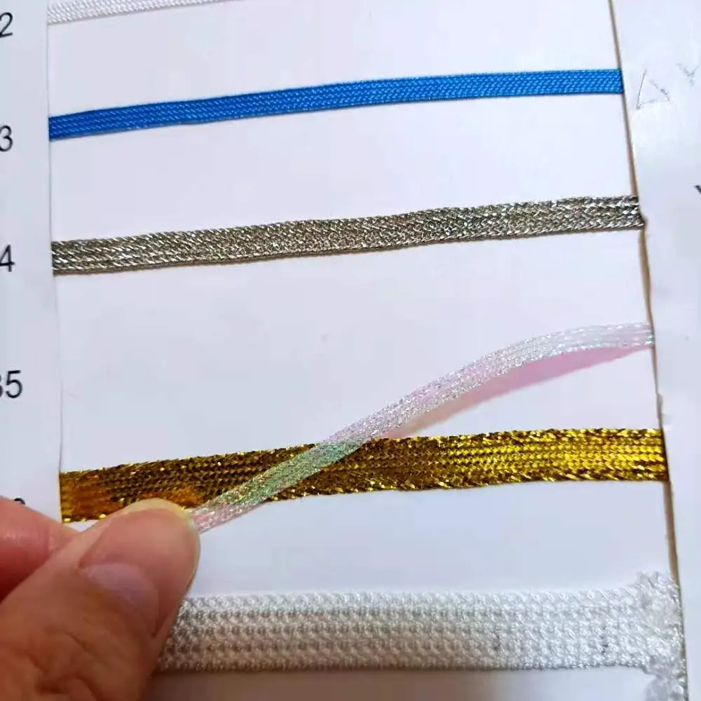 Плетеная тесьма на заказ из люрекса шнур прозрачный золотой серебряный Радужный 4 мм жемчужная кружево