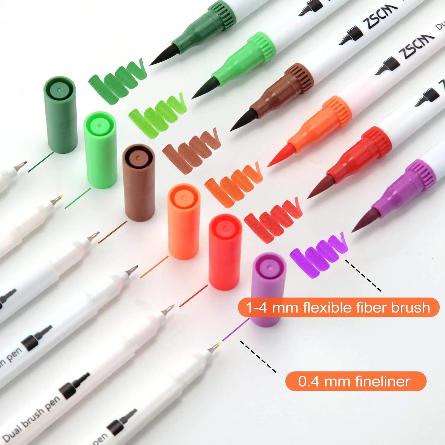 Ручки с двойным наконечником 100 цветов художественными маркерами Fineliners акварельные Двойные наконечники кисти и хайлайтеры для