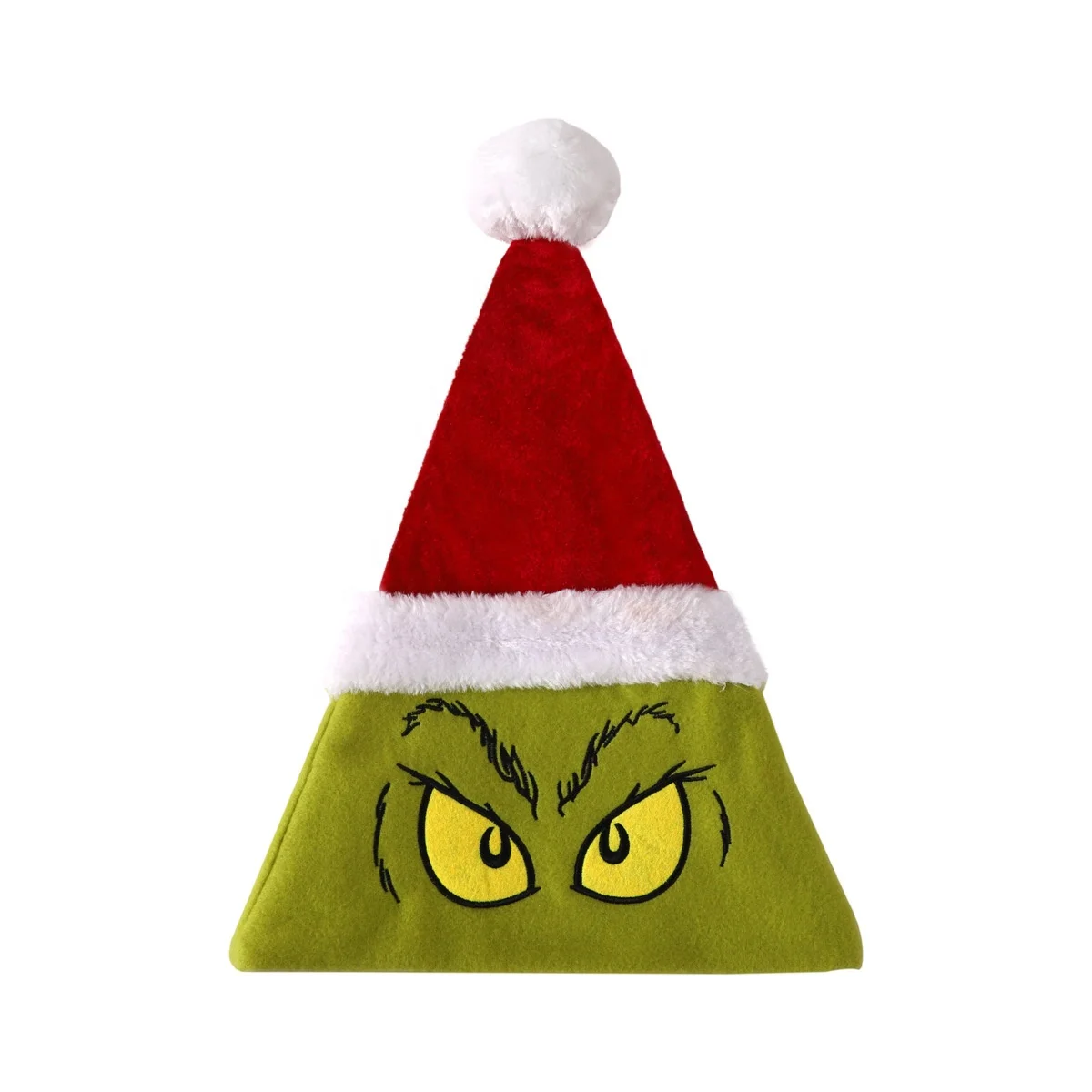 YUWEI Custom Winter Xmas Hat Festive Flutty Warm Fashionable Cartoon Shrek Holiday Design Christmas Hats