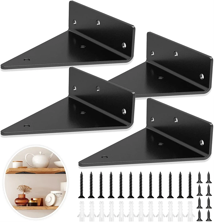 Wholesale ferrous metal and cast iron decorative shelf bracket storage rack bracket