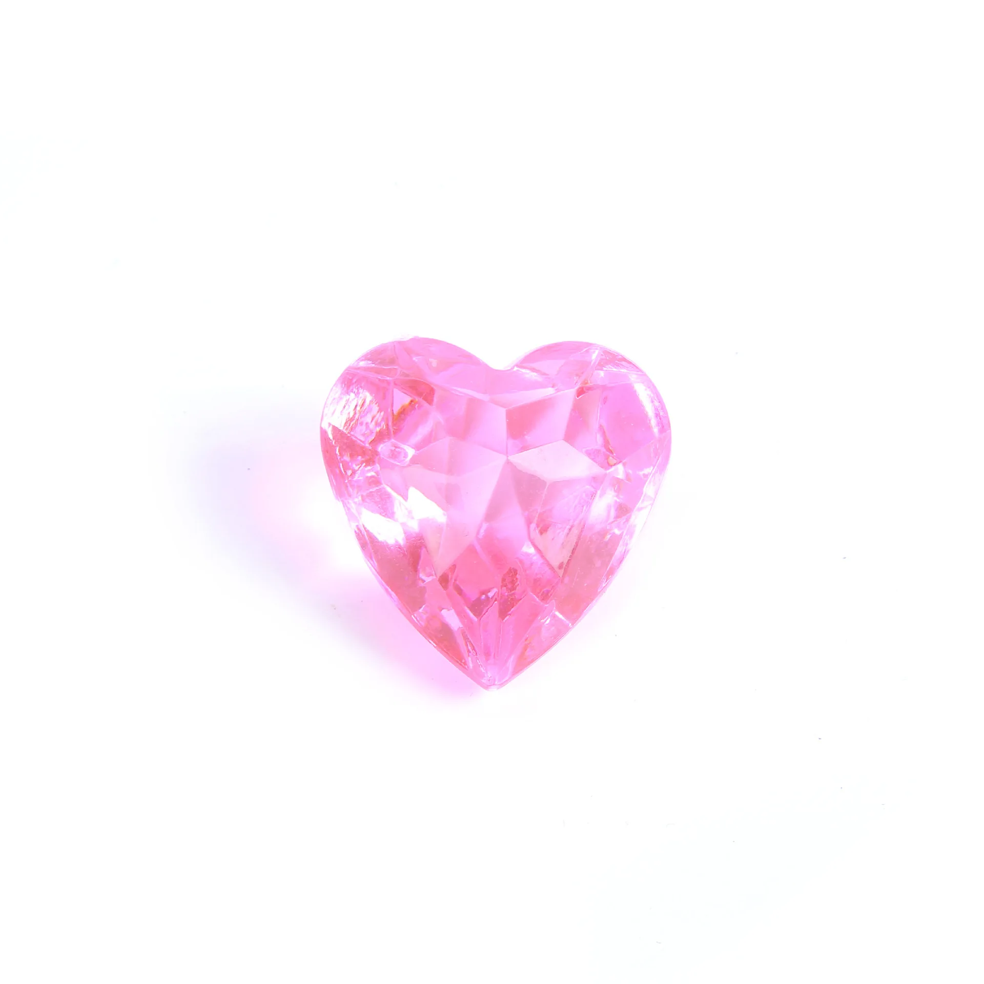Wholesale 40MM Heart Shape Glass Beads Octagonal Acrylic Plastic Lucite Beads Crystal Beads for Jewelry Making
