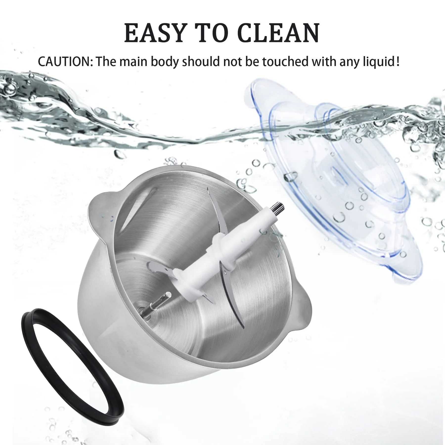 2L Stainless Steel Food Chopper 3 Speeds  Automatic Meat Slicers Electric Meat Grinder Machine For kitchen