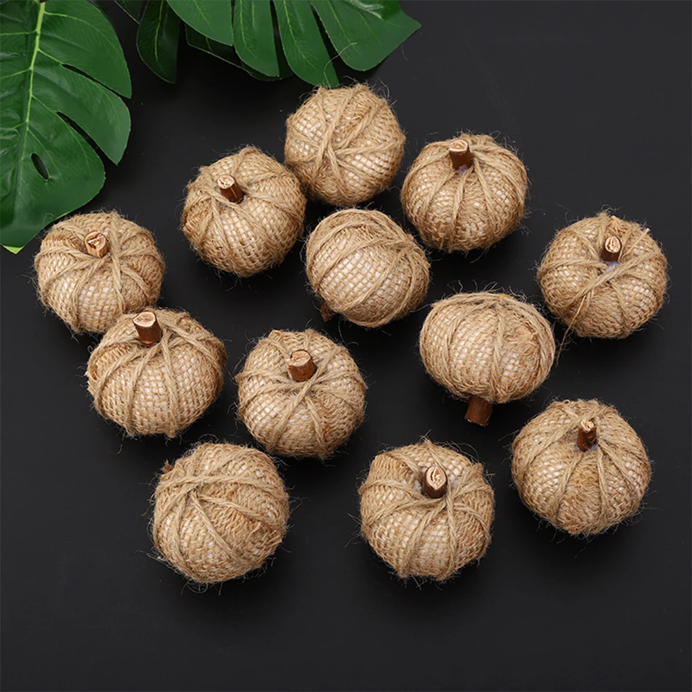 Linen Pumpkins Decoration, Cloth Pumpkins for Tabletop Decoration Halloween Thanksgiving Autumn Festive Party Supplies