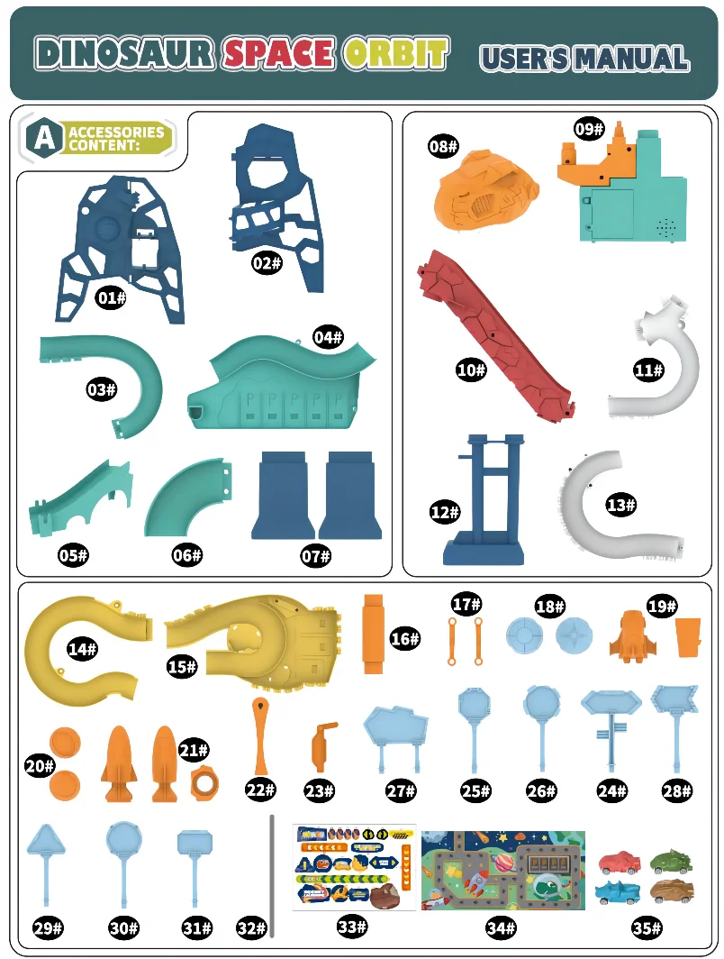 Hot selling dinosaur winding mountain road rail car children car adventure multi-storey car park children toys