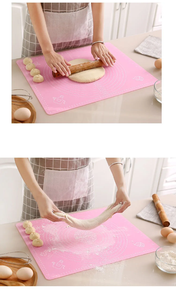 Brand New Silicone Baking Mat Dough Kneading Pad Large Silicone Pastry Baking Mats With Measurements