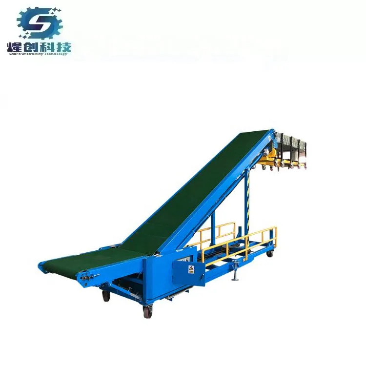 Mobile Type Truck Belt Unloading Conveyor, Container Unloading Conveyor Equipment