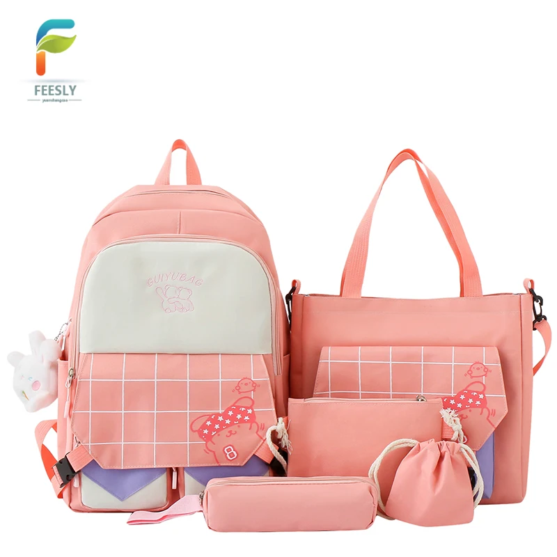 heavy duty vintage thicken seersucker solid school cute amazing pink children lightweight backpack 2023 teen ahers suppliers