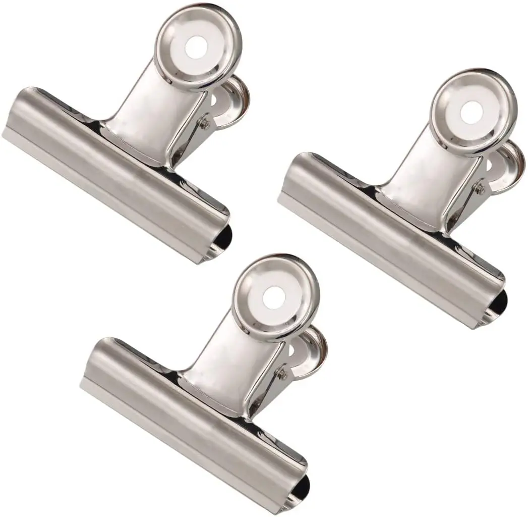 Best sale 38mm round head clipboard clip mountain stainless steel flat spring clips