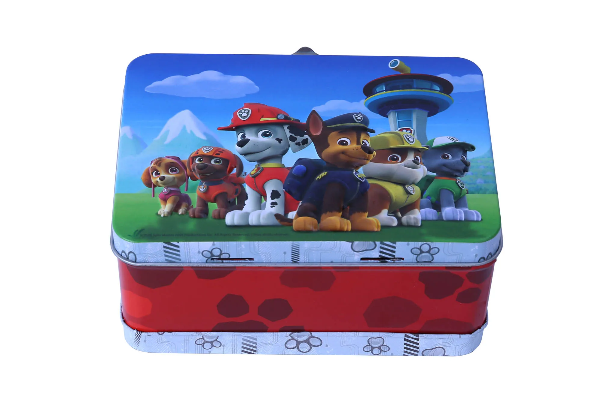 custom kids tin lunch box with handle handle box metal tin box