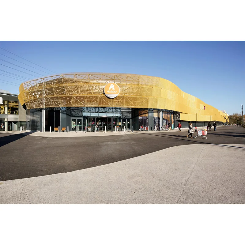 Gold Color Aluminum Metal Mesh Curtain Used for Restaurant