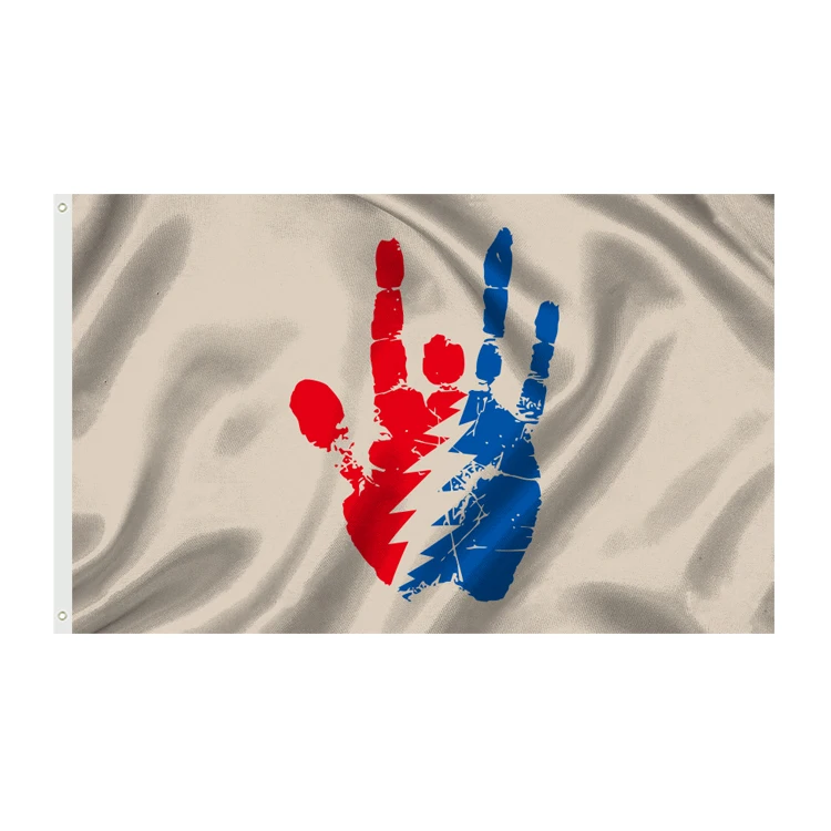 hot sell Custom 3x5ft new design Jerry Hand Grateful Dead Flags