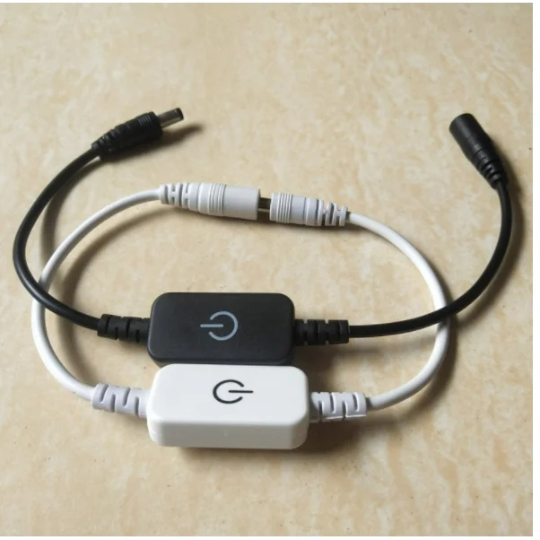 Mini Sensor Switch Led Inline Touch Dimmer Switch Led Touch Dimmer Controller For Single Color Led Strip Lights